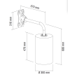 Kefové drbadlo pre ovce a kozy Melasty mini - 470x300 mm, statické